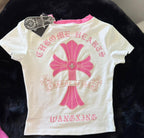 Crop Top Tee Chrome Hearts